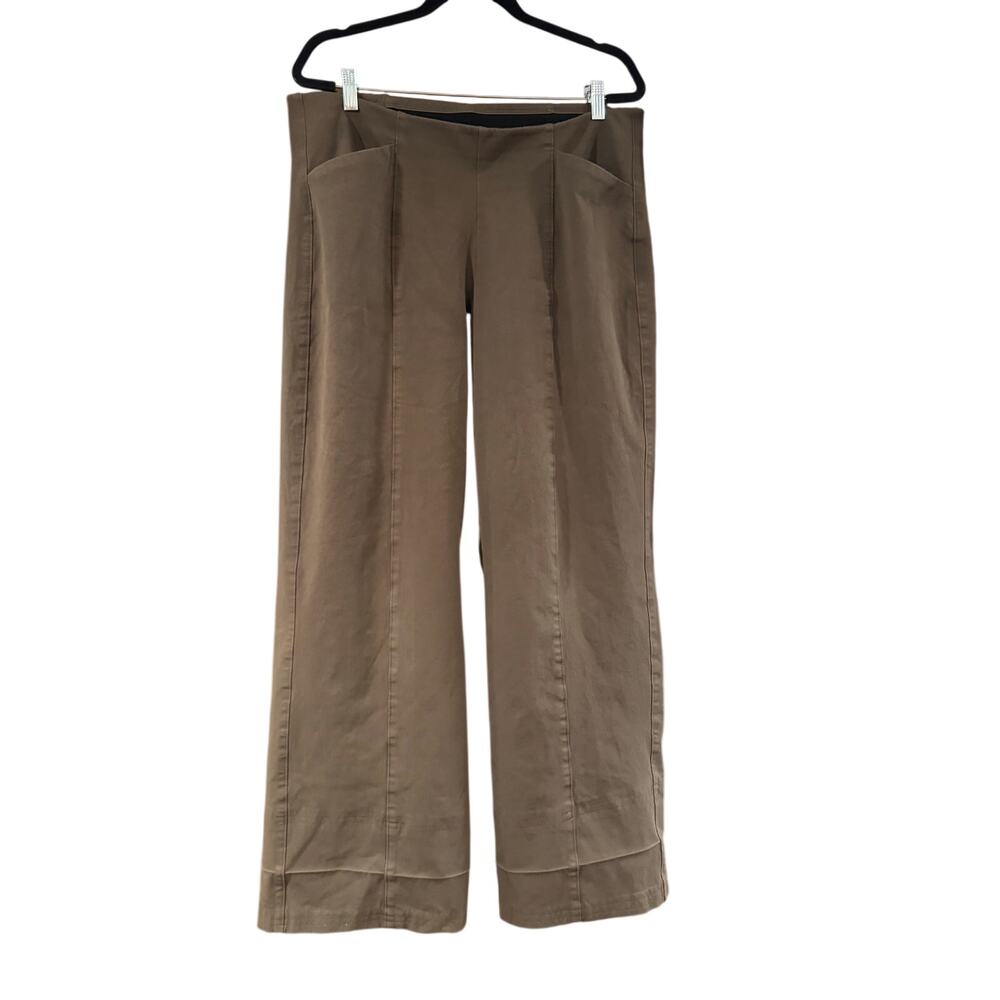Old Navy XL Tall Wide Leg Pixie Pull On Pants Mocha Taffy 31.5” Inseam Pockets